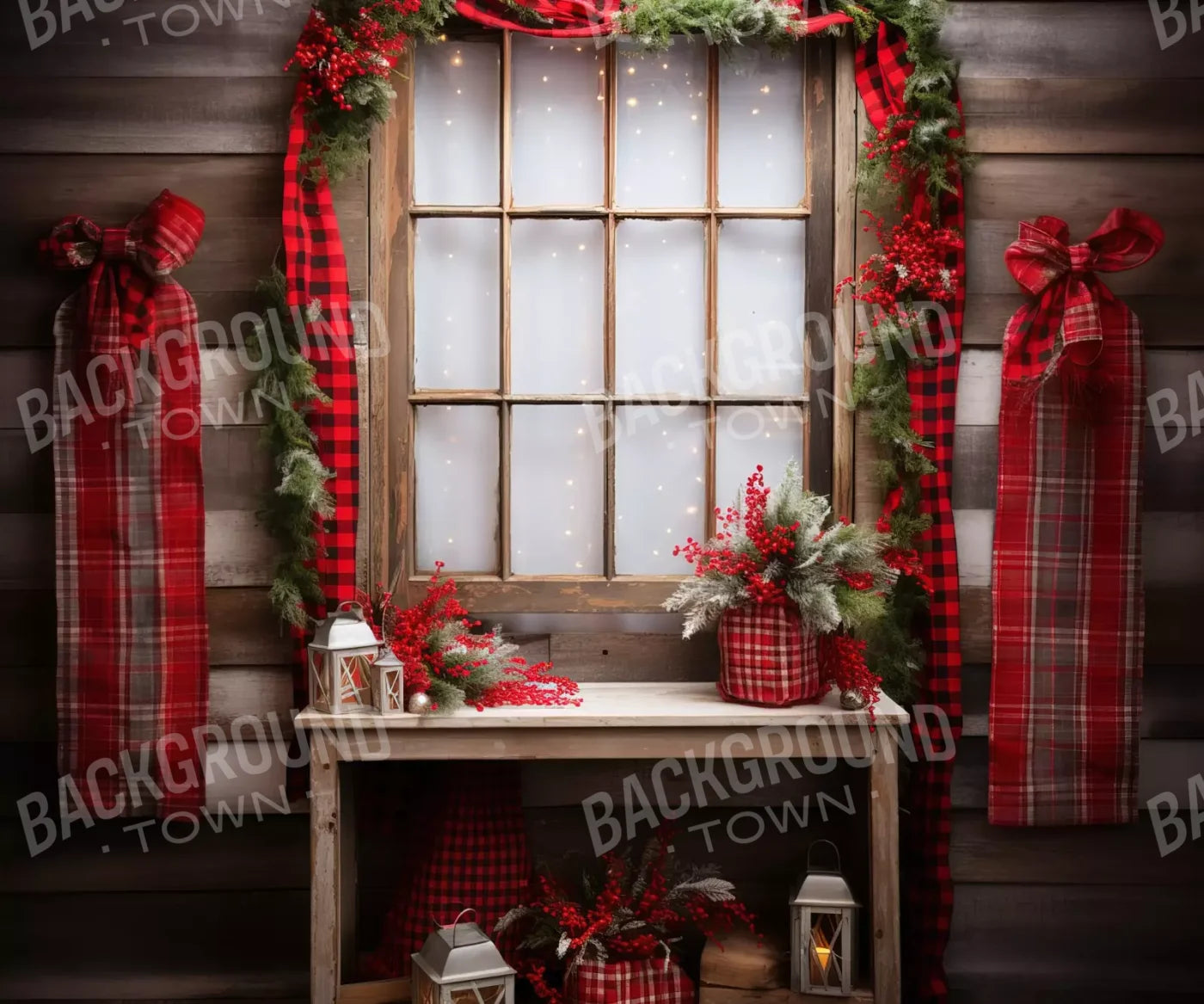 Plaid Tidings 12’X10’ Ultracloth (144 X 120 Inch) Backdrop