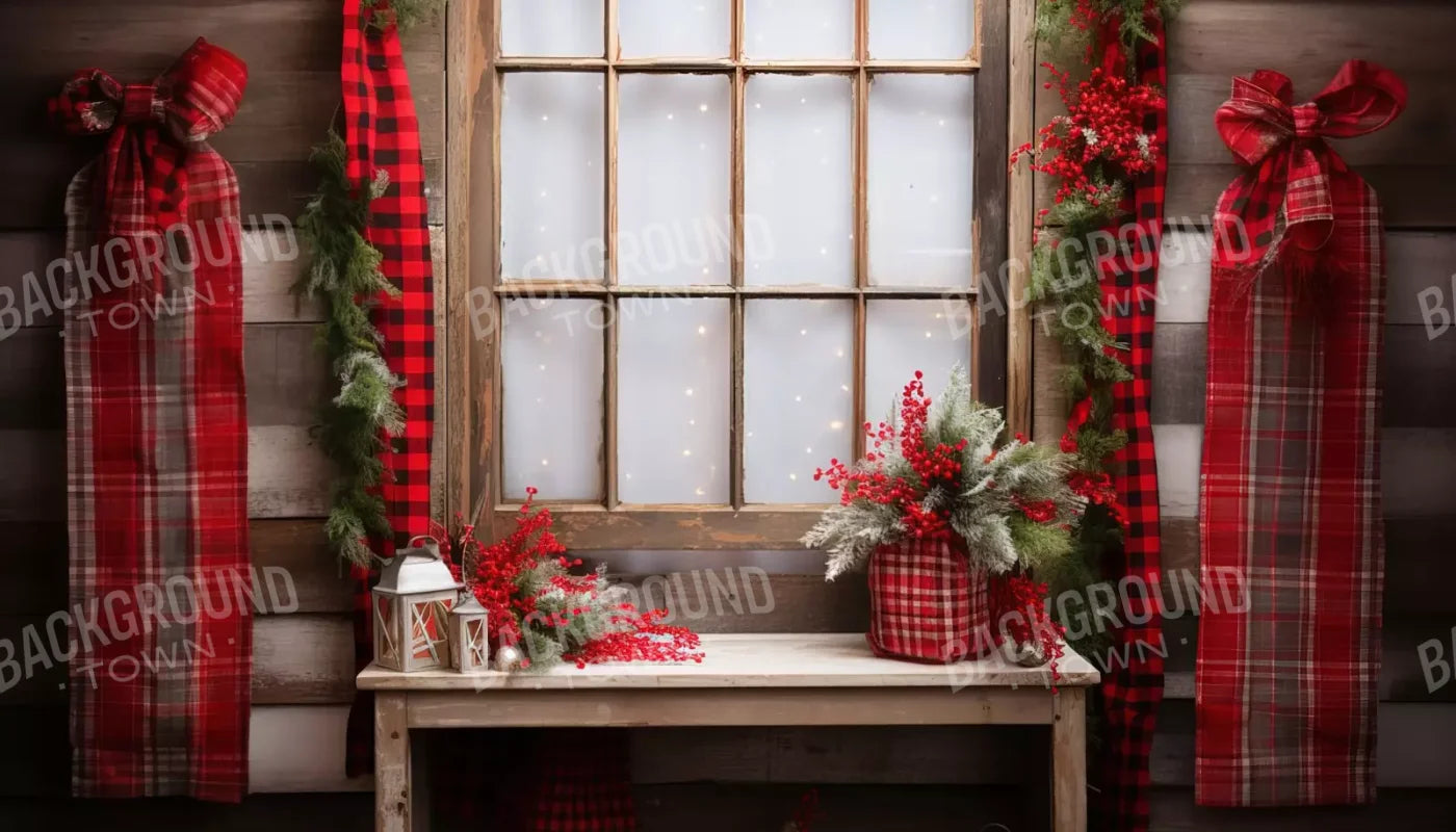 Plaid Tidings 14’X8’ Ultracloth (168 X 96 Inch) Backdrop