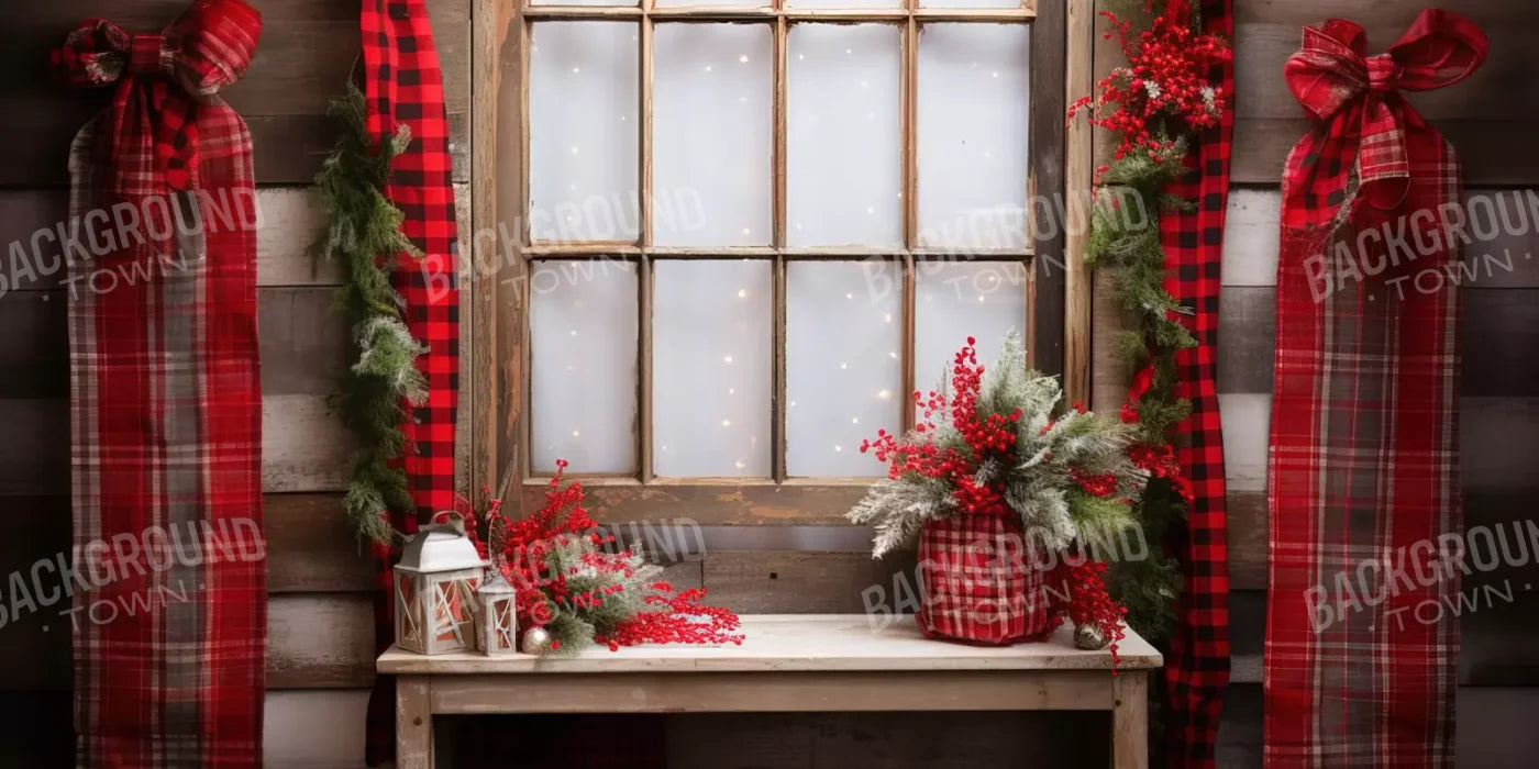 Plaid Tidings 16’X8’ Ultracloth (192 X 96 Inch) Backdrop