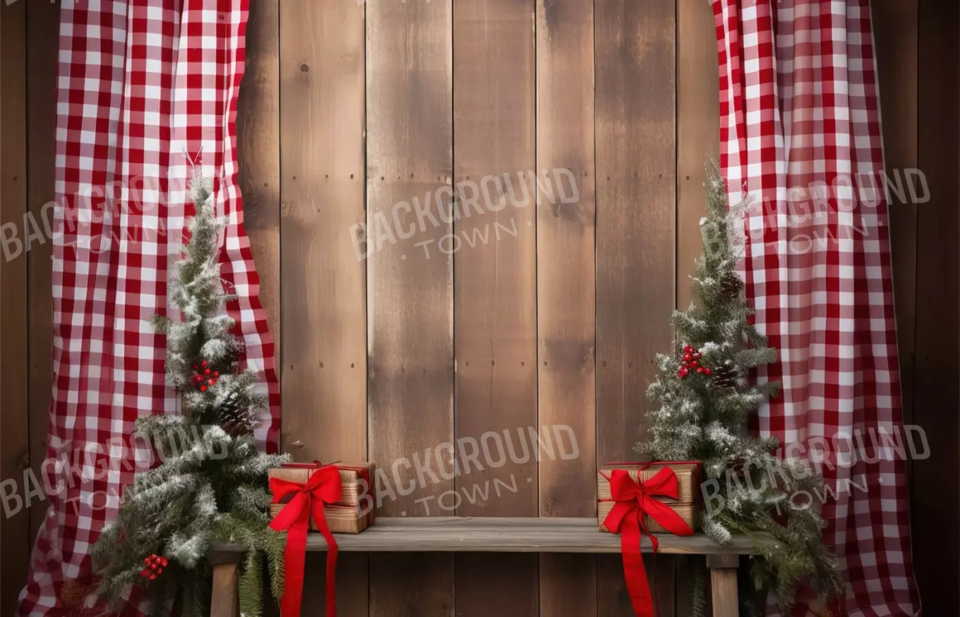 Plaid Tidings Iii 14’X9’ Ultracloth (168 X 108 Inch) Backdrop