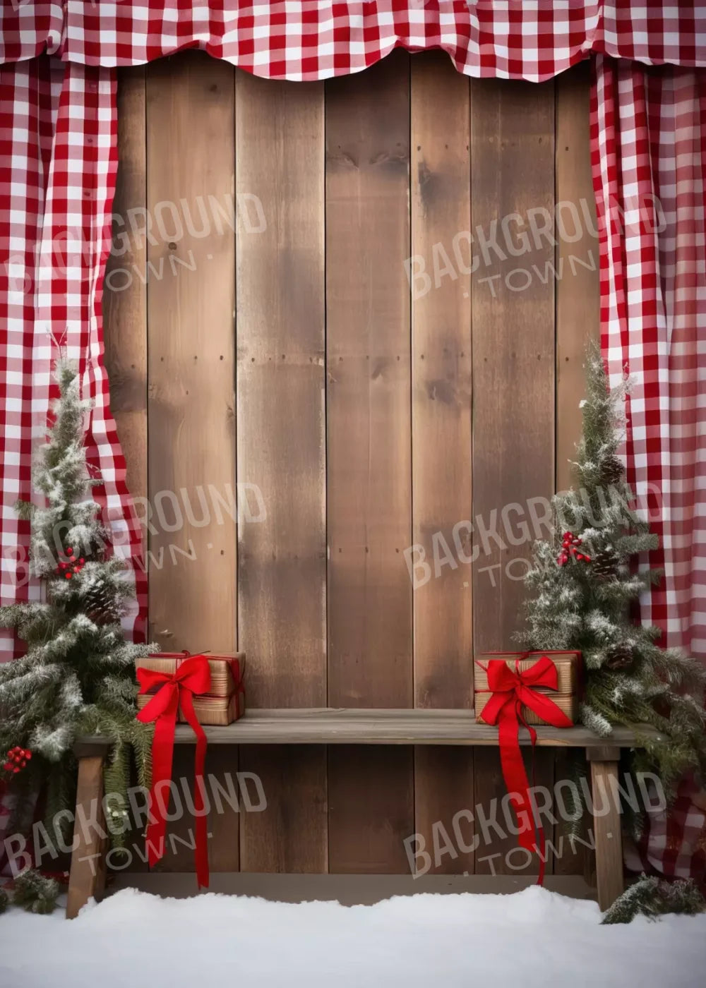 Plaid Tidings Iii 5’X7’ Ultracloth (60 X 84 Inch) Backdrop