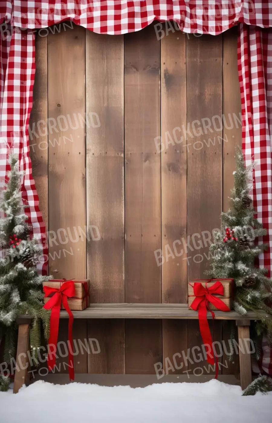 Plaid Tidings Iii 9’X14’ Ultracloth (108 X 168 Inch) Backdrop