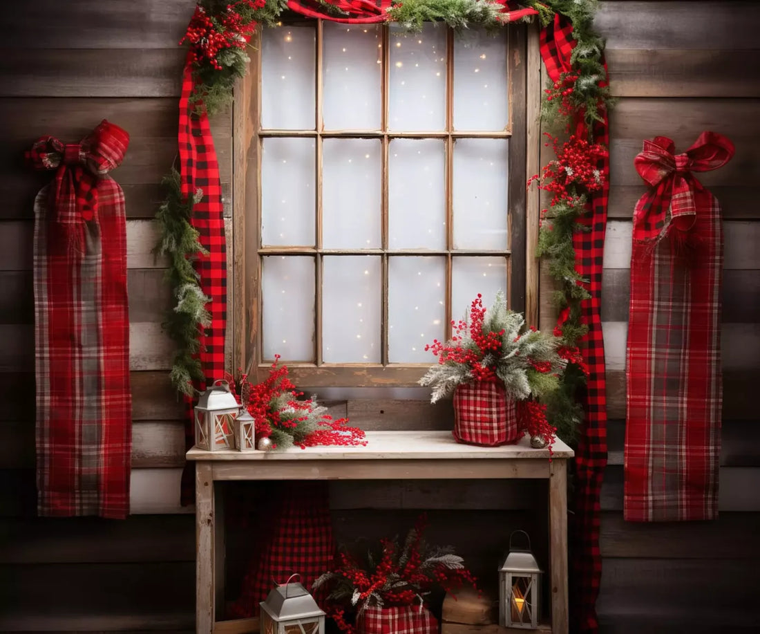 Plaid Tidings 5’X4’2 Fleece (60 X 50 Inch) Backdrop