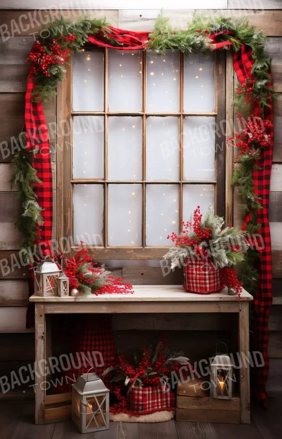 Plaid Tidings 9’X14’ Ultracloth (108 X 168 Inch) Backdrop