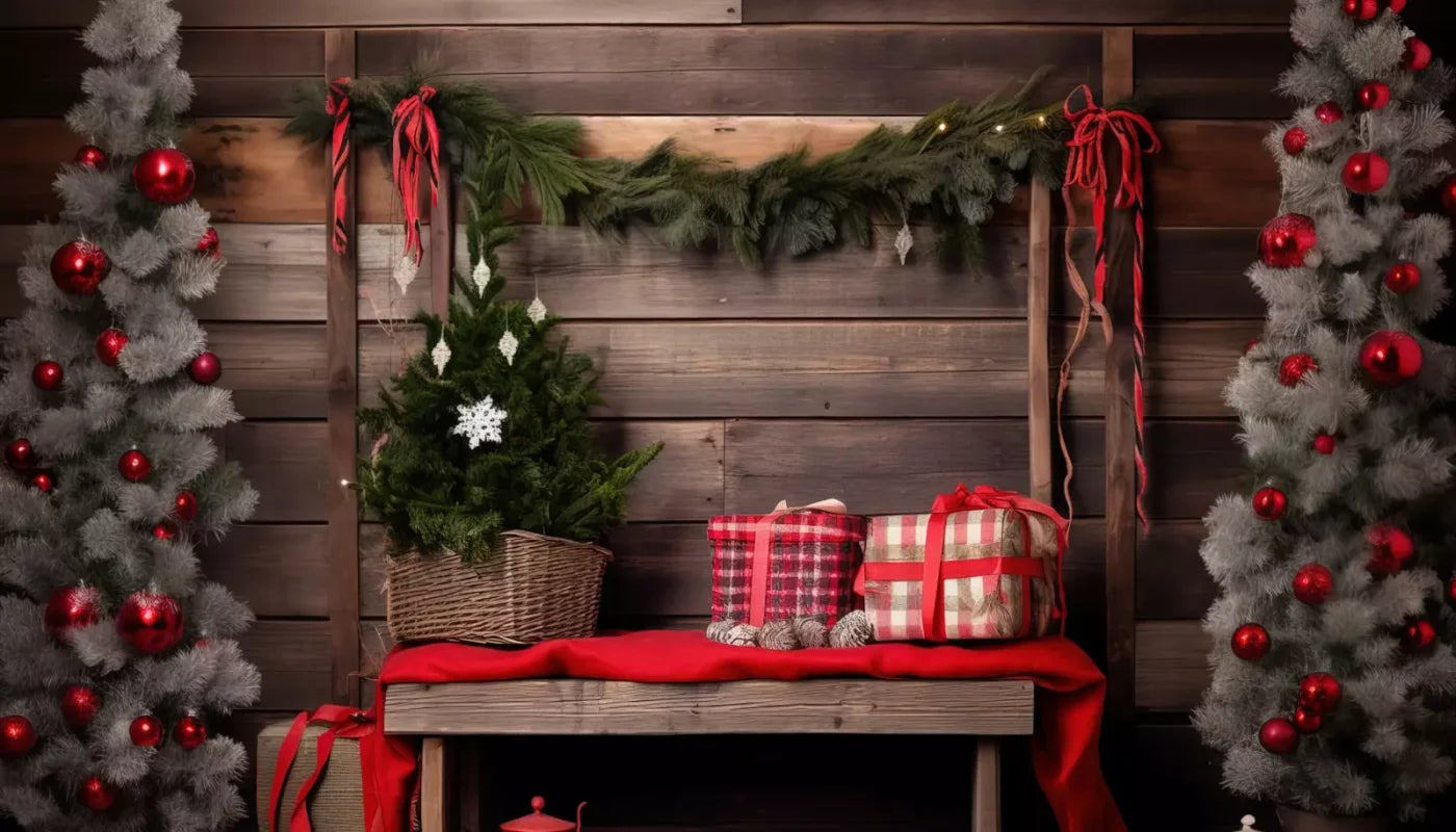 Plaid Tidings Ii 14’X8’ Ultracloth (168 X 96 Inch) Backdrop