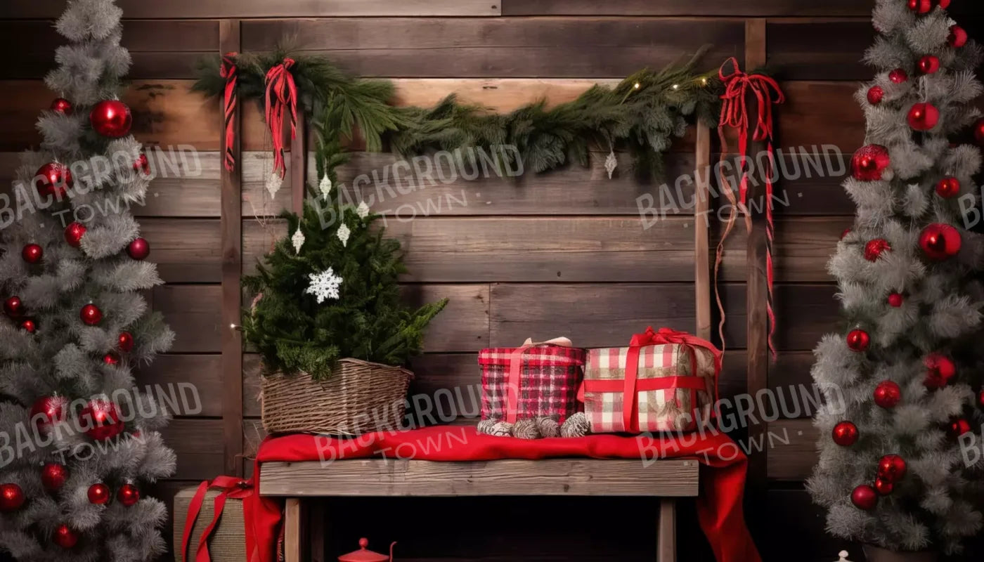 Plaid Tidings Ii 14’X8’ Ultracloth (168 X 96 Inch) Backdrop