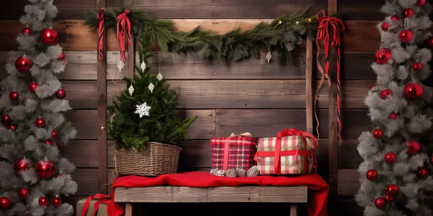 Plaid Tidings Ii 16’X8’ Ultracloth (192 X 96 Inch) Backdrop