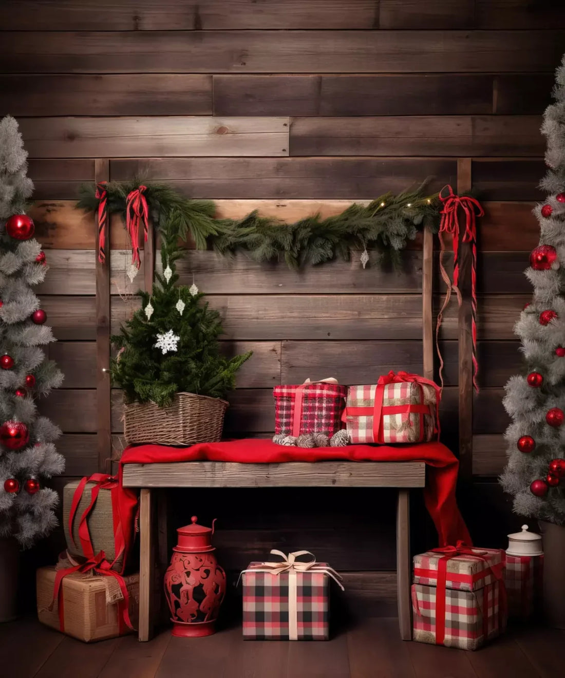 Green ,Red , Brown  Backdrop for Photography