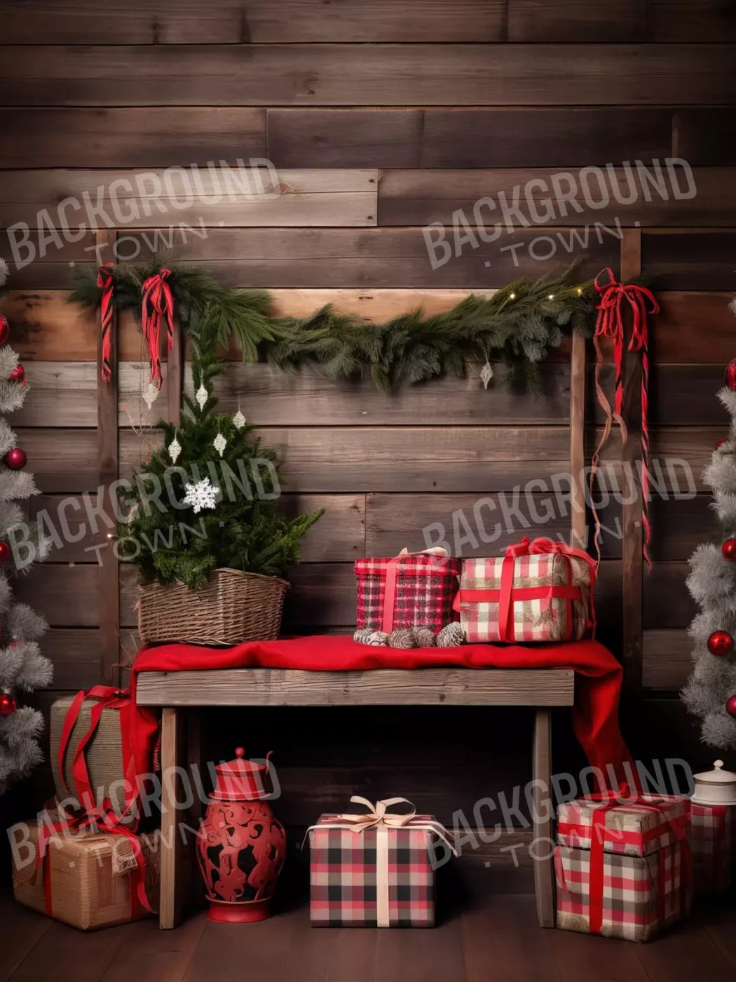 Plaid Tidings Ii 5’X6’8 Fleece (60 X 80 Inch) Backdrop