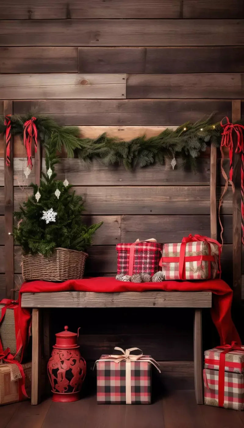 Plaid Tidings Ii 8’X14’ Ultracloth (96 X 168 Inch) Backdrop