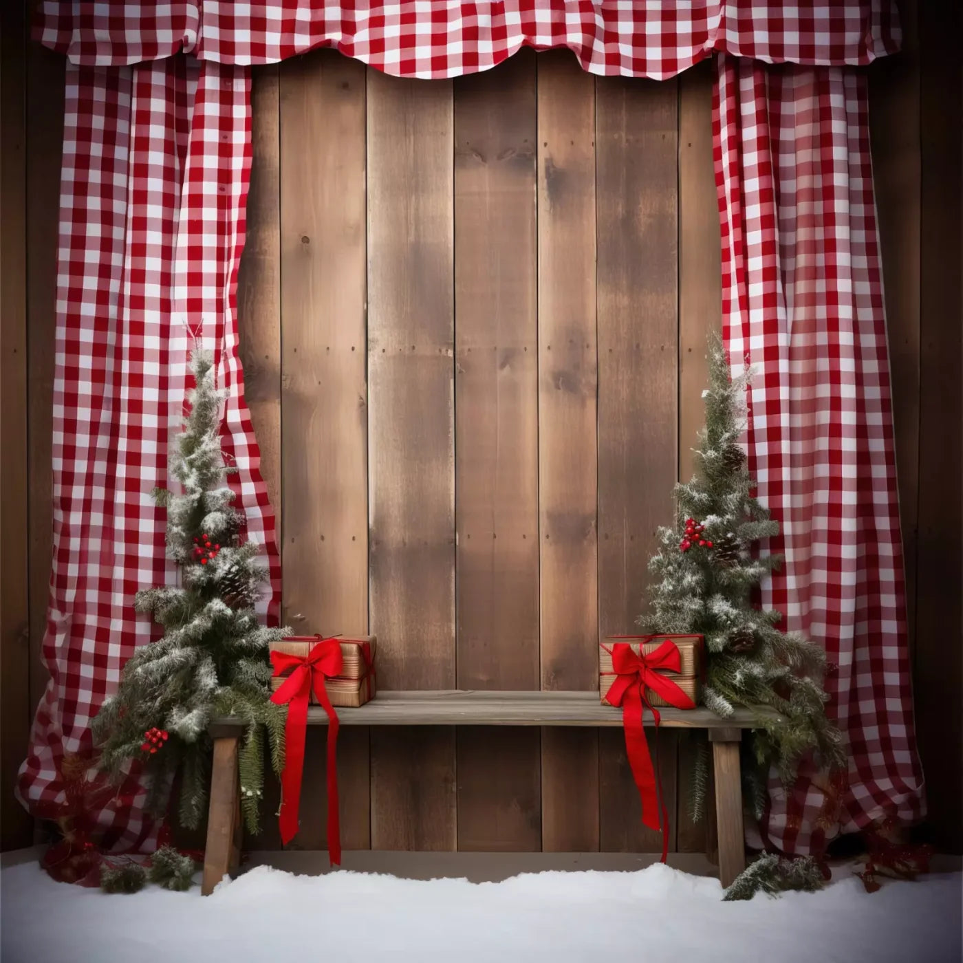 Plaid Tidings Iii 10’X10’ Ultracloth (120 X Inch) Backdrop
