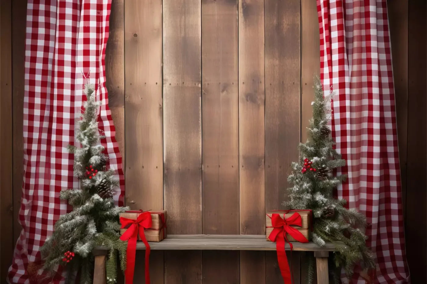 Plaid Tidings Iii 12’X8’ Ultracloth (144 X 96 Inch) Backdrop