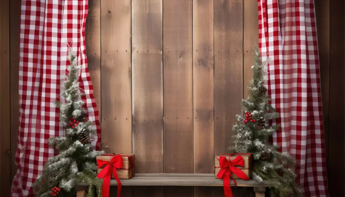 Plaid Tidings Iii 14’X8’ Ultracloth (168 X 96 Inch) Backdrop