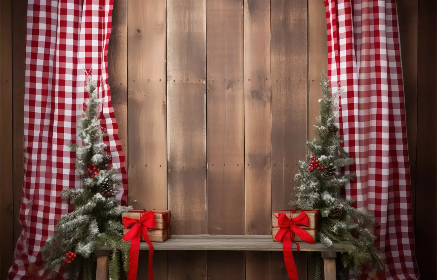 Plaid Tidings Iii 14’X9’ Ultracloth (168 X 108 Inch) Backdrop