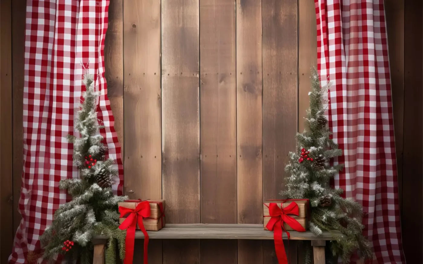 Plaid Tidings Iii 16’X10’ Ultracloth (192 X 120 Inch) Backdrop