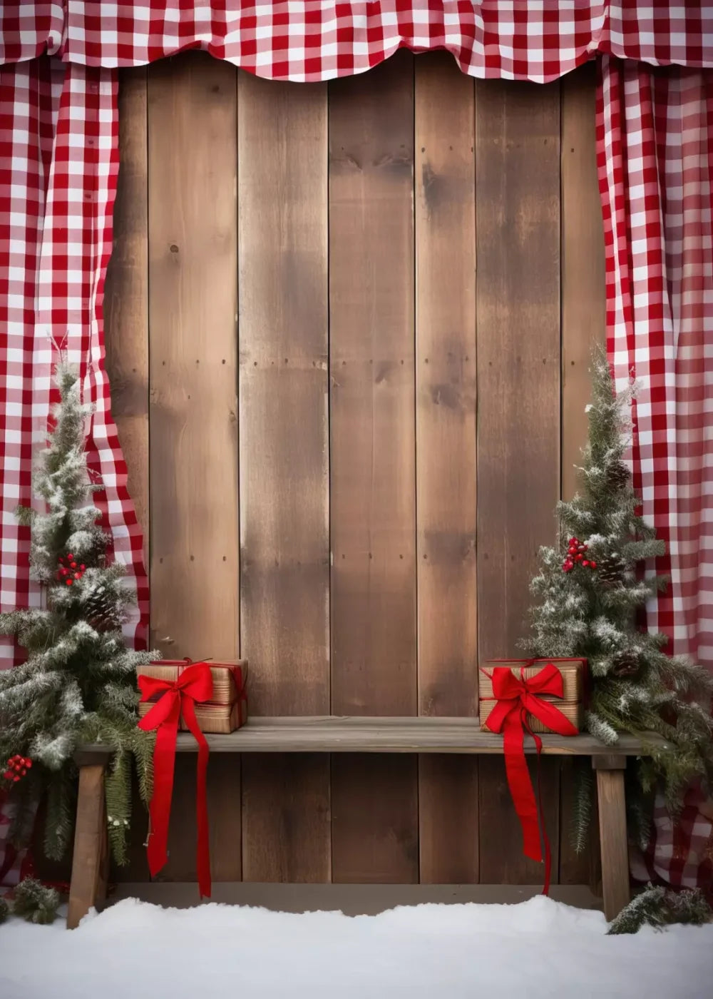 Plaid Tidings Iii 5’X7’ Ultracloth (60 X 84 Inch) Backdrop