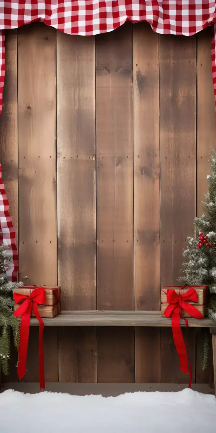 Plaid Tidings Iii 8’X16’ Ultracloth (96 X 192 Inch) Backdrop