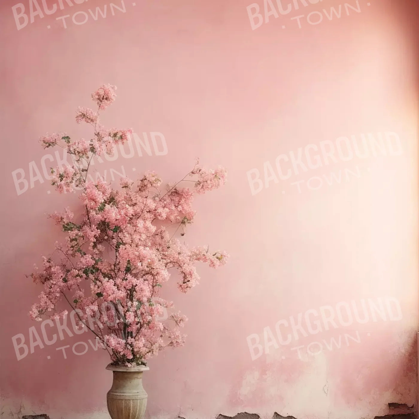 Plaster Pink Floral 10’X10’ Ultracloth (120 X Inch) Backdrop