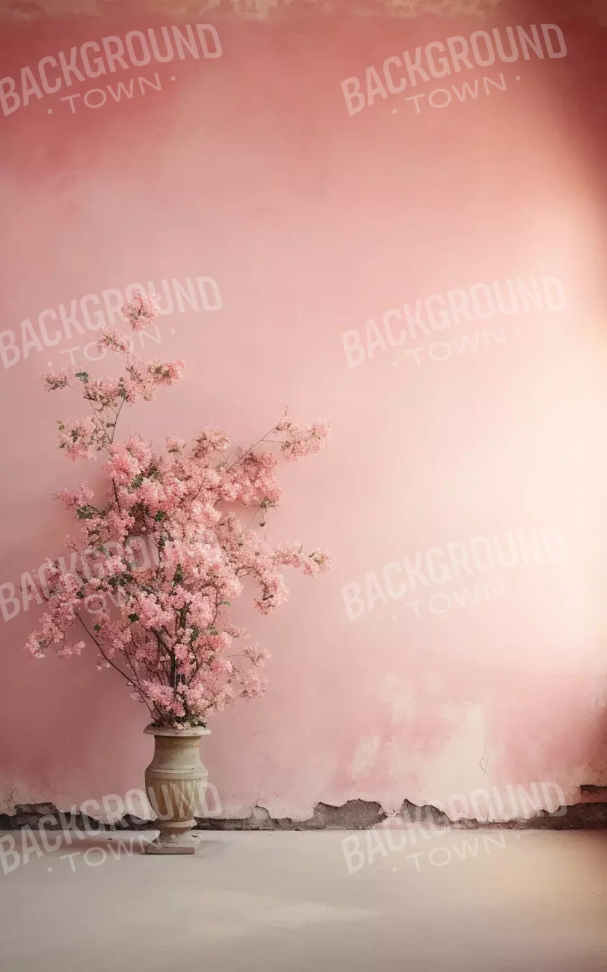 Plaster Pink Floral 10’X16’ Ultracloth (120 X 192 Inch) Backdrop