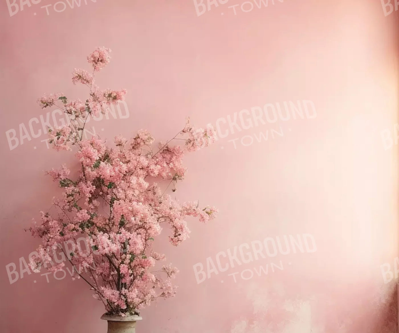 Plaster Pink Floral 12’X10’ Ultracloth (144 X 120 Inch) Backdrop