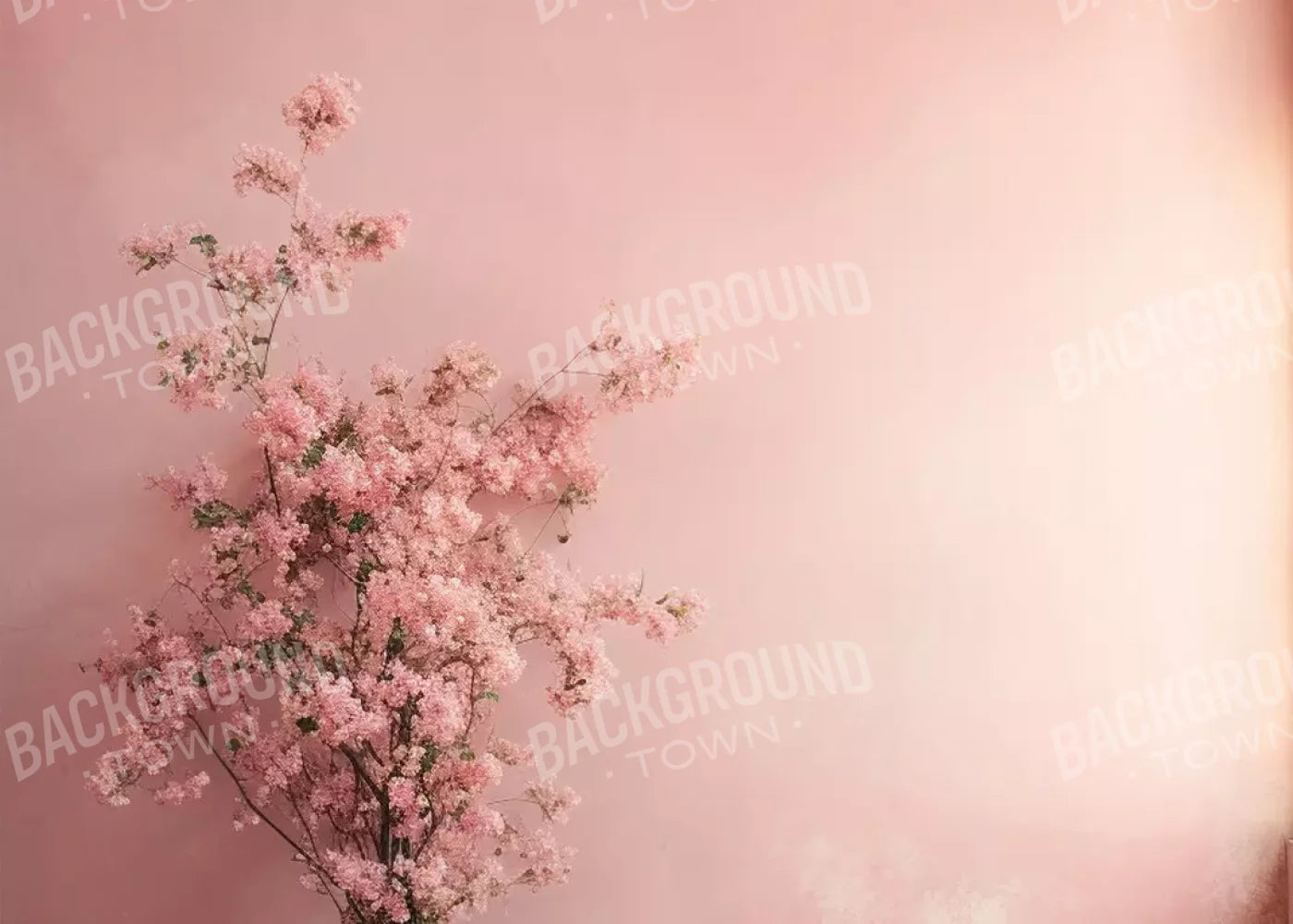 Plaster Pink Floral 7’X5’ Ultracloth (84 X 60 Inch) Backdrop