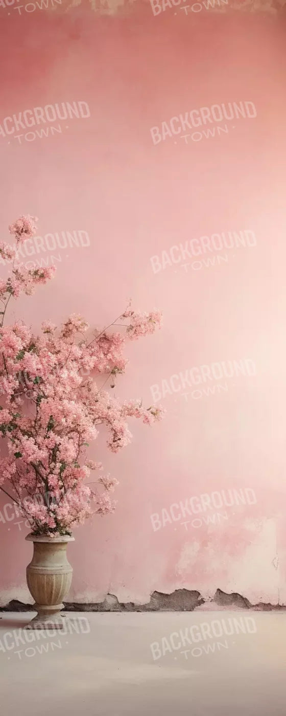 Plaster Pink Floral 8’X20’ Ultracloth (96 X 240 Inch) Backdrop