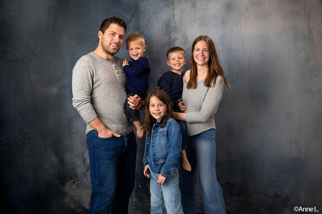 Plaster Wall Blue I Backdrop