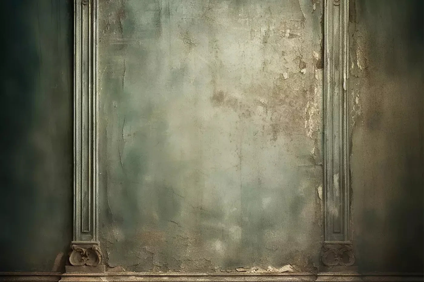 Plaster Wall Dark Victorian 12’X8’ Ultracloth (144 X 96 Inch) Backdrop
