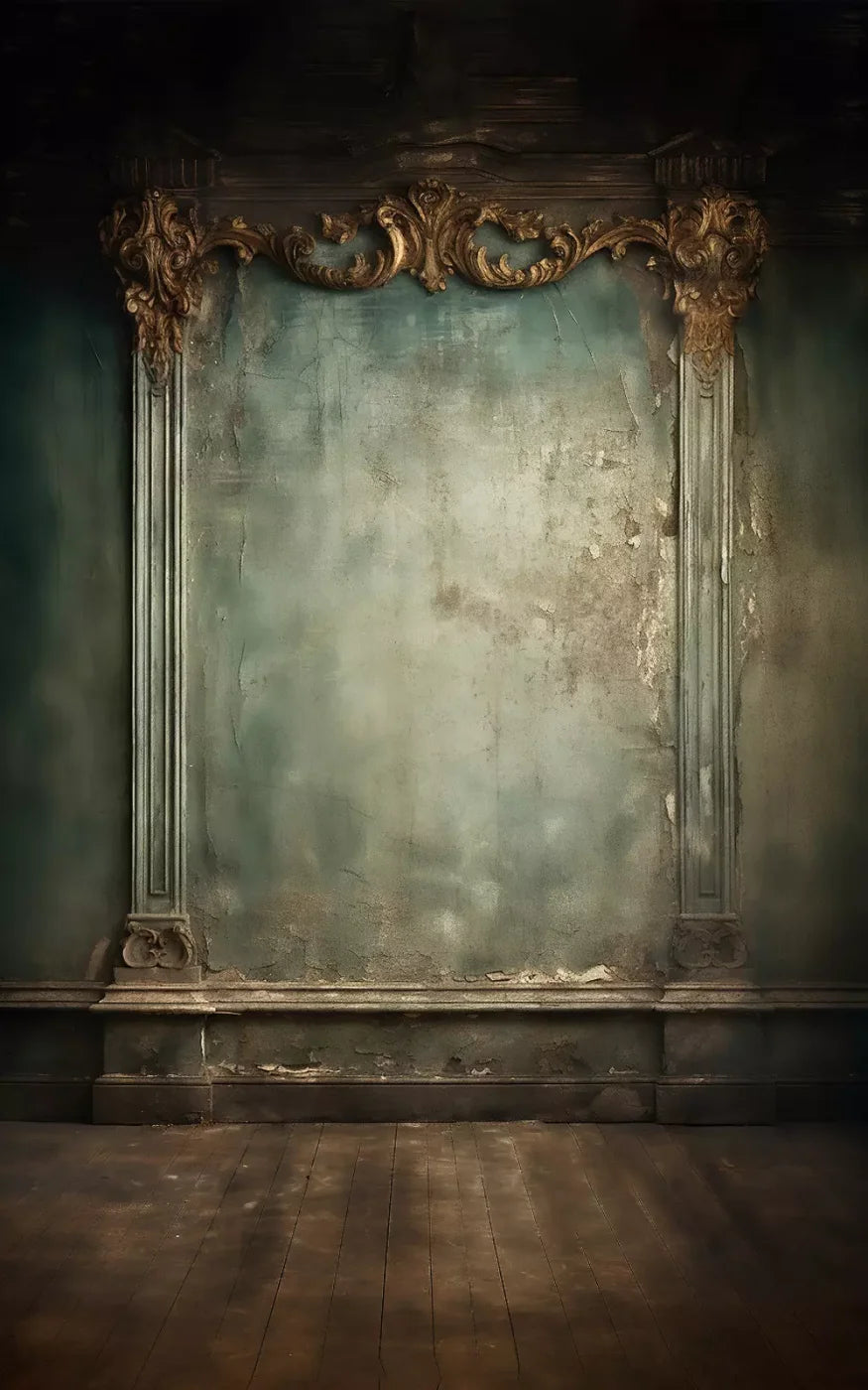 Plaster Wall Dark Victorian 5’X8’ Ultracloth (60 X 96 Inch) Backdrop