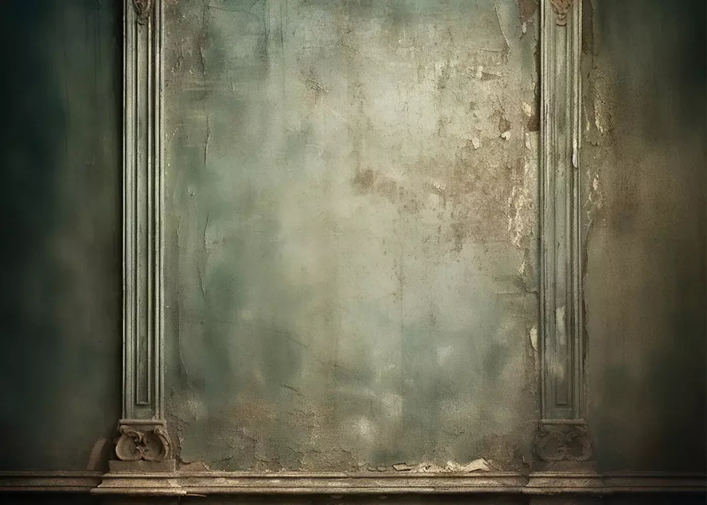 Plaster Wall Dark Victorian 7’X5’ Ultracloth (84 X 60 Inch) Backdrop