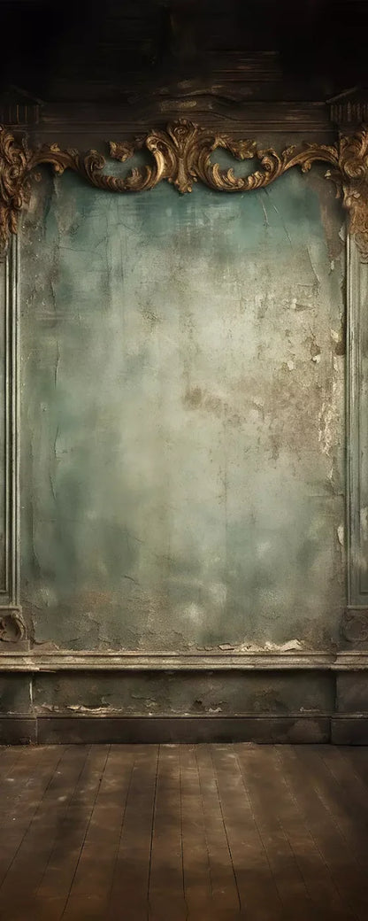 Plaster Wall Dark Victorian 8’X20’ Ultracloth (96 X 240 Inch) Backdrop
