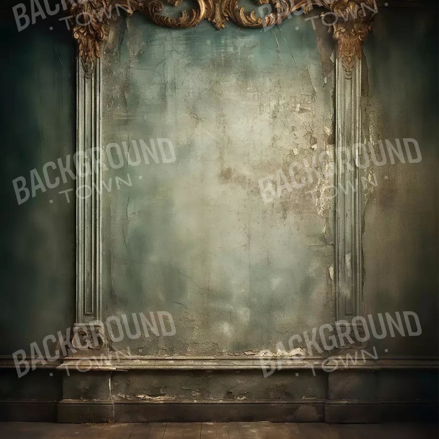 Plaster Wall Dark Victorian 8’X8’ Fleece (96 X Inch) Backdrop