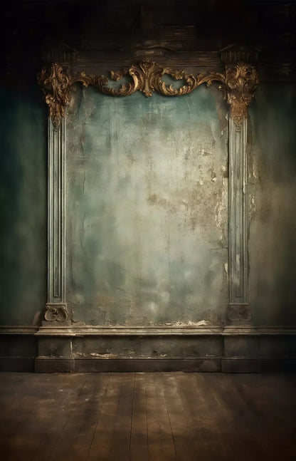 Plaster Wall Dark Victorian 9’X14’ Ultracloth (108 X 168 Inch) Backdrop