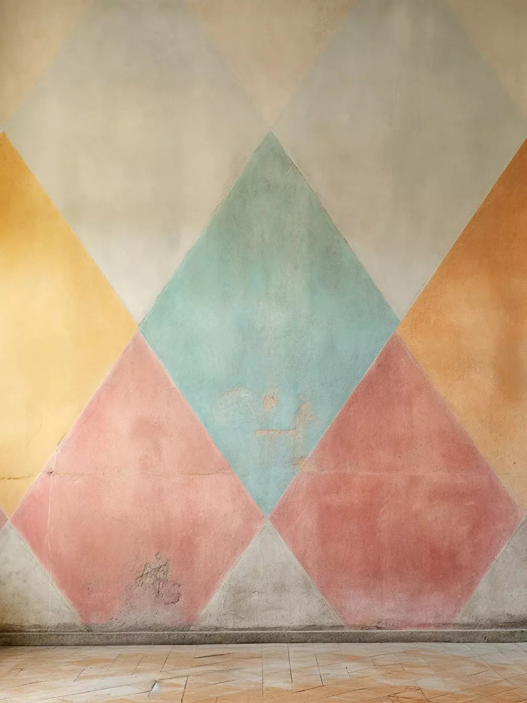 Plaster Wall Diamond I 6’X8’ Fleece (72 X 96 Inch) Backdrop