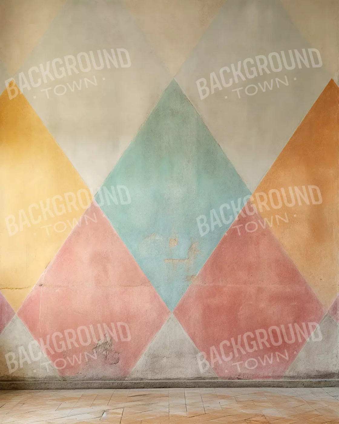 Plaster Wall Diamond I 8’X10’ Fleece (96 X 120 Inch) Backdrop