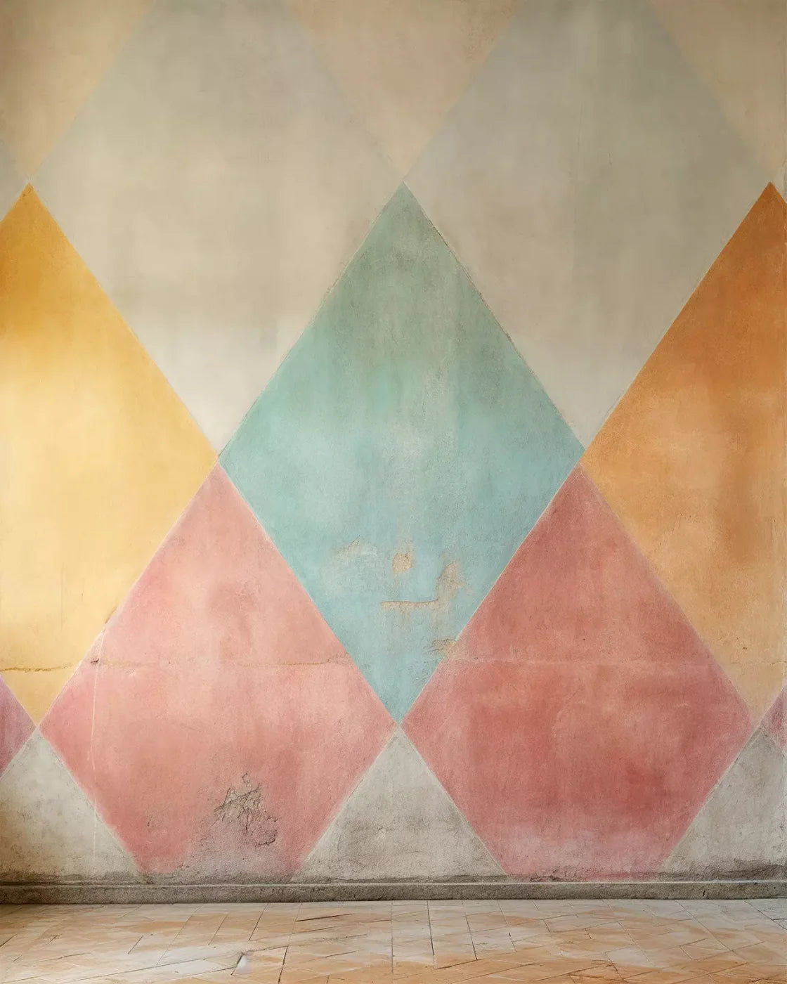 Plaster Wall Diamond I 8’X10’ Fleece (96 X 120 Inch) Backdrop