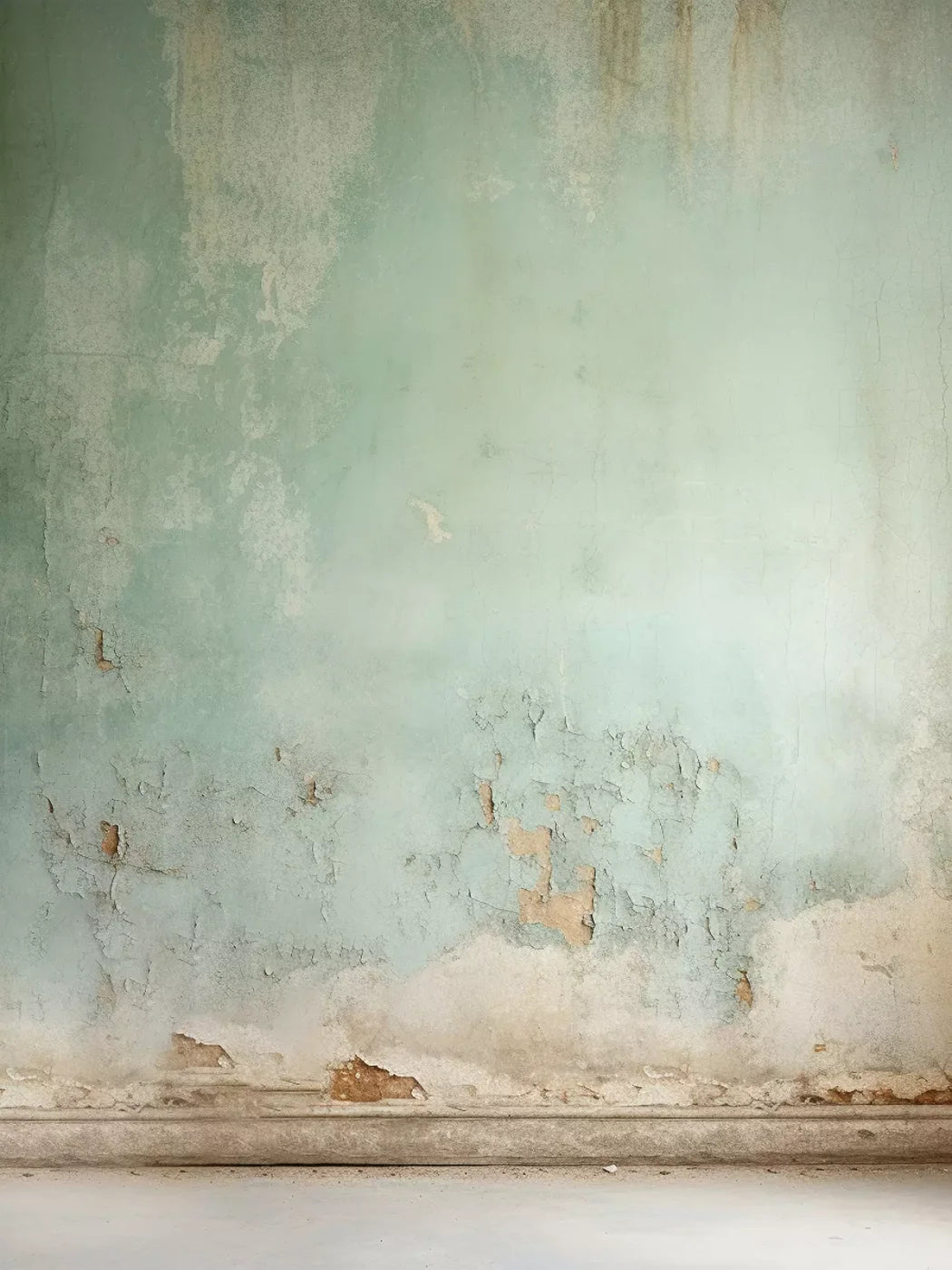 Plaster Wall Green I 6’X8’ Fleece (72 X 96 Inch) Backdrop
