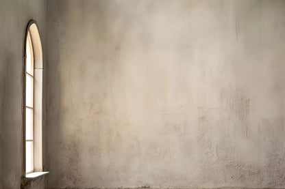 Plaster Wall White Window 12’X8’ Ultracloth (144 X 96 Inch) Backdrop