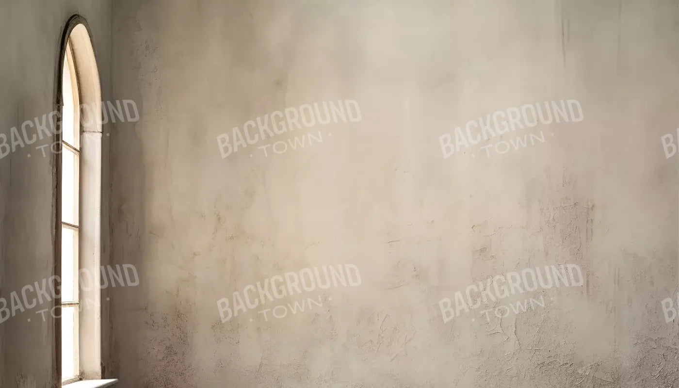 Plaster Wall White Window 14’X8’ Ultracloth (168 X 96 Inch) Backdrop