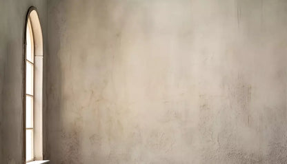 Plaster Wall White Window 14’X8’ Ultracloth (168 X 96 Inch) Backdrop
