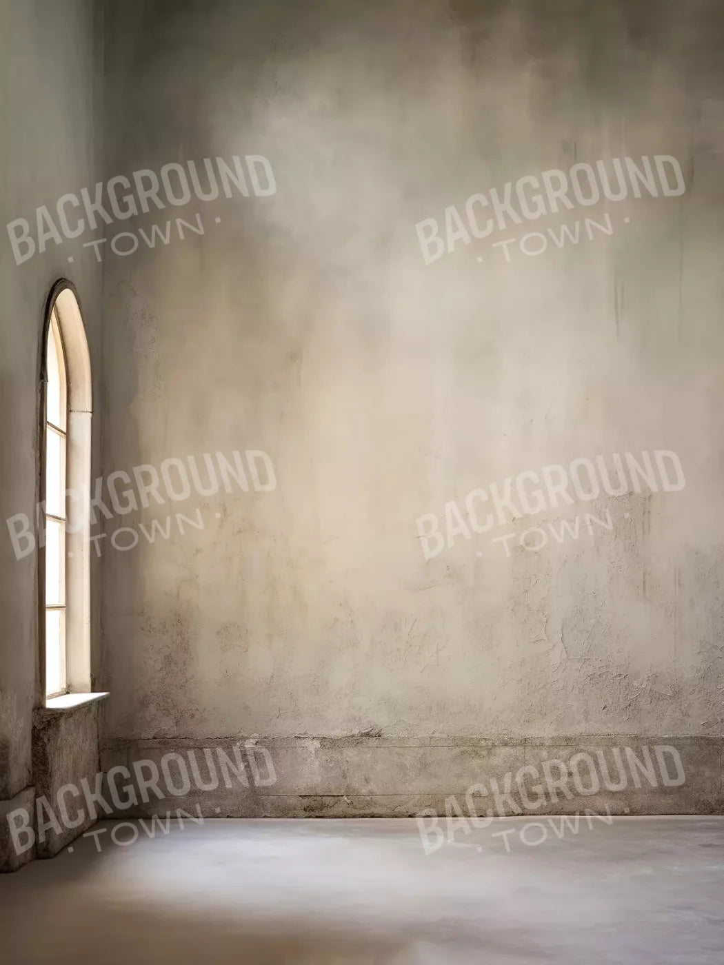 Plaster Wall White Window 5’X6’8 Fleece (60 X 80 Inch) Backdrop