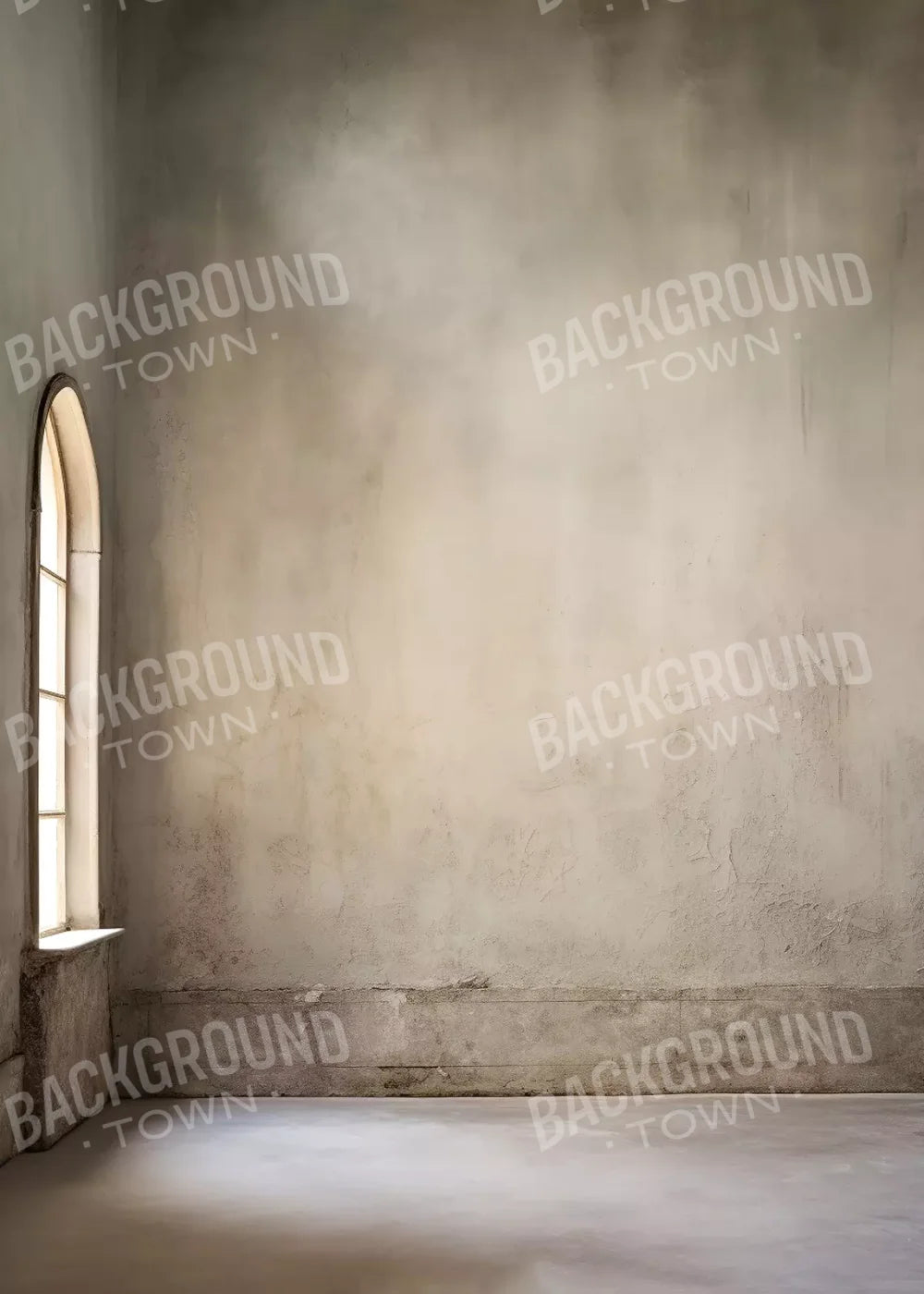 Plaster Wall White Window 5’X7’ Ultracloth (60 X 84 Inch) Backdrop
