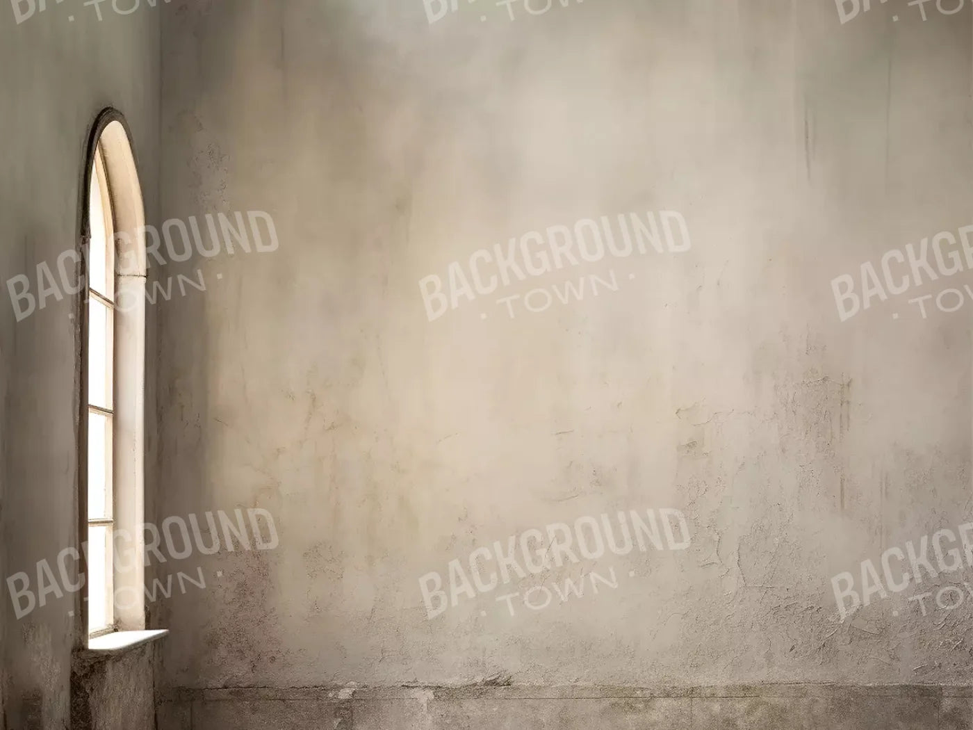 Plaster Wall White Window 6’8X5’ Fleece (80 X 60 Inch) Backdrop