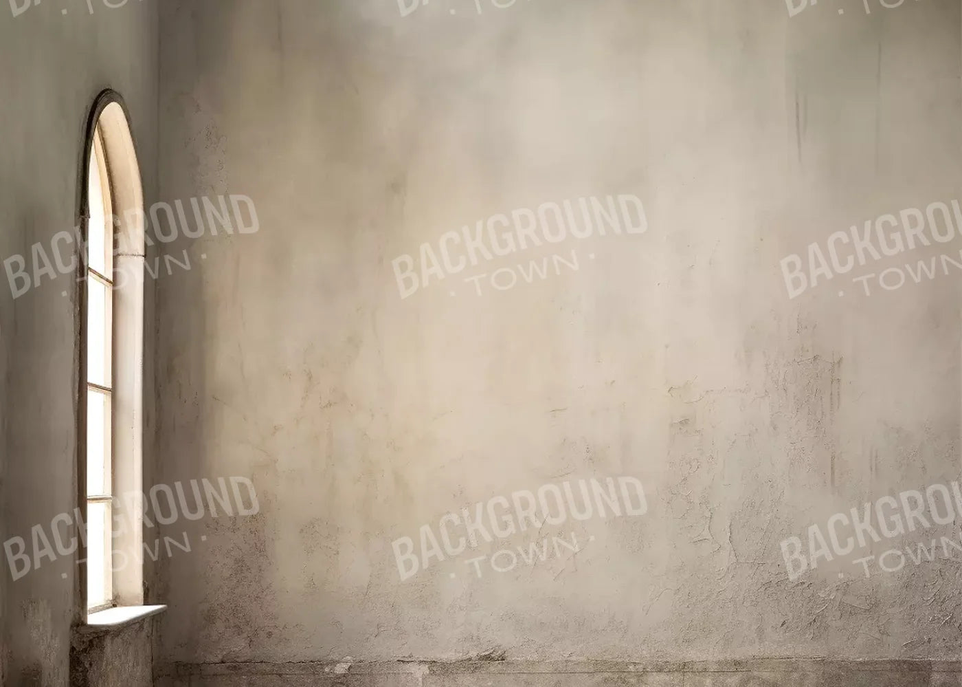 Plaster Wall White Window 7’X5’ Ultracloth (84 X 60 Inch) Backdrop