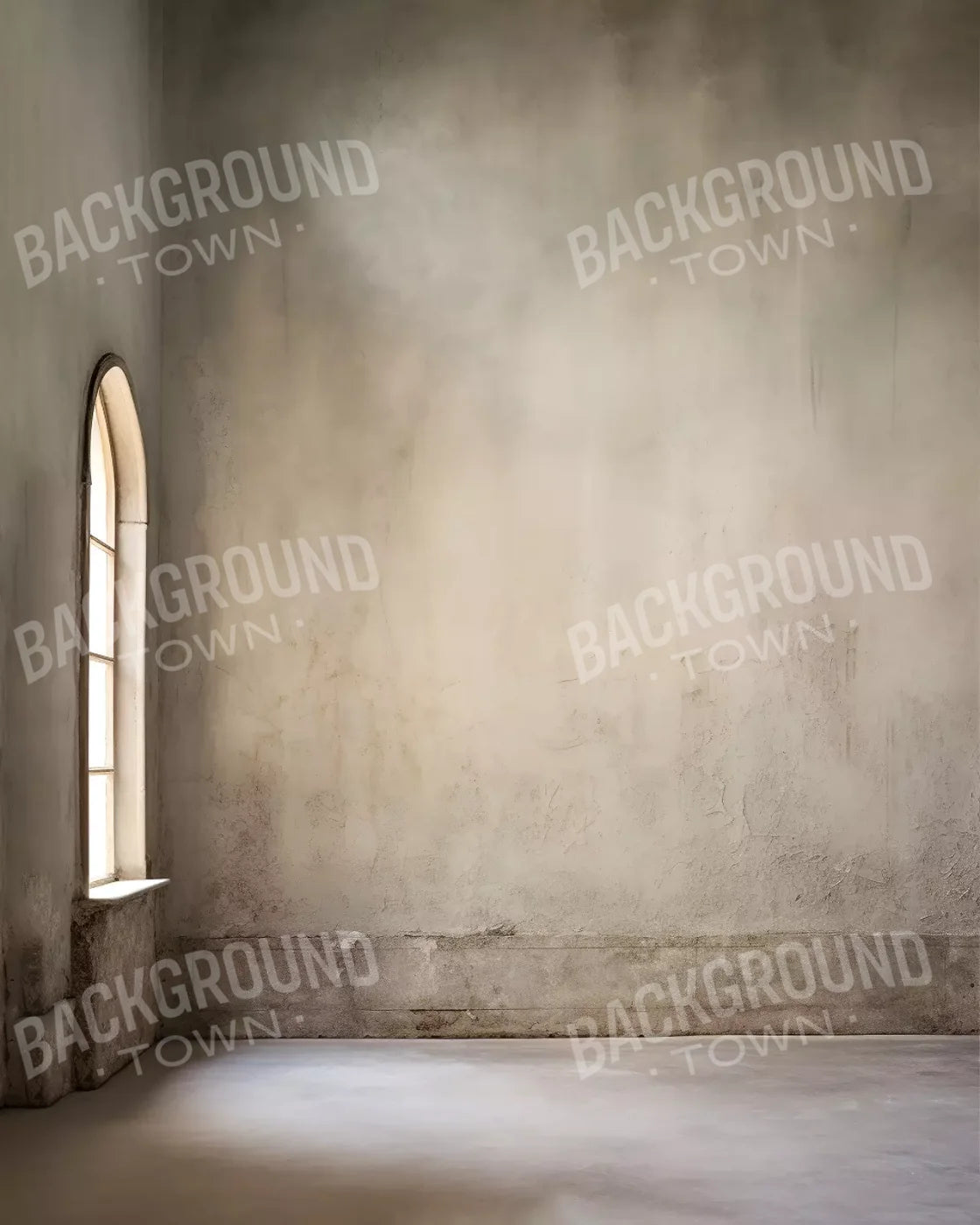 Plaster Wall White Window 8’X10’ Fleece (96 X 120 Inch) Backdrop