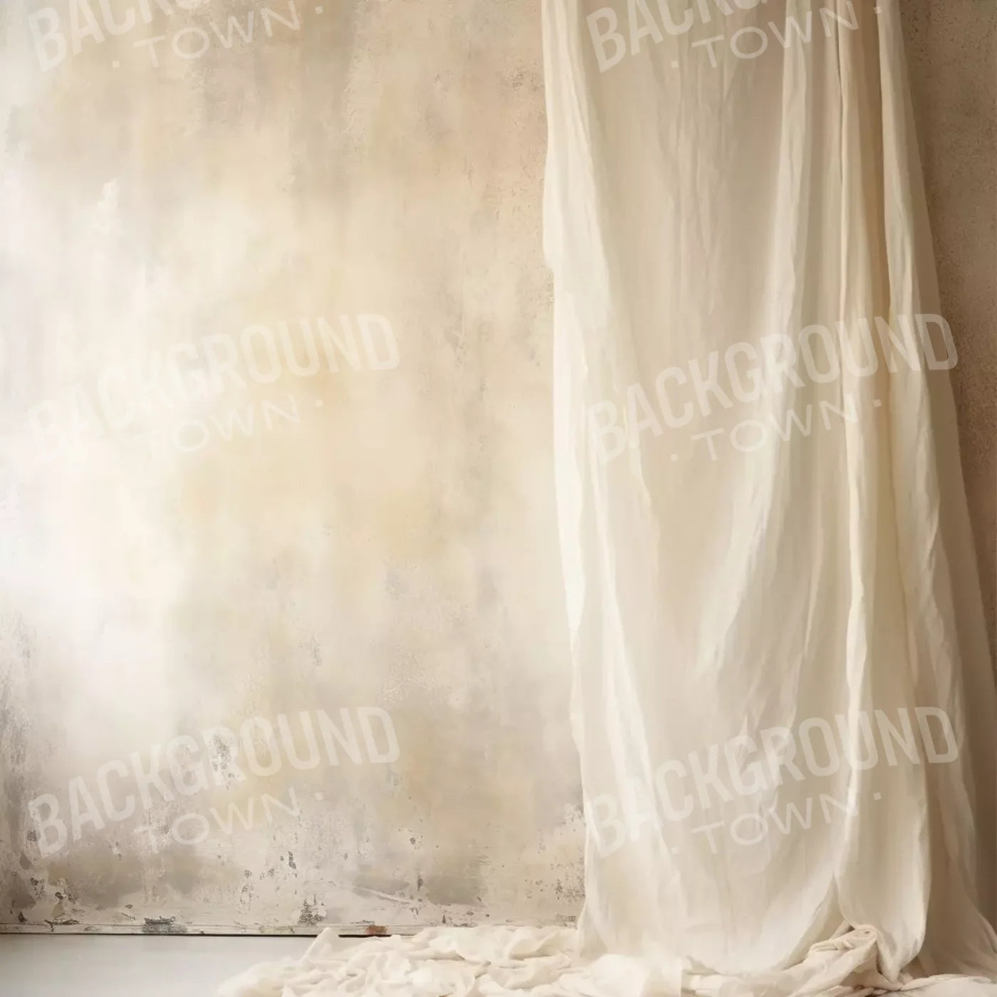 Plaster Wall With Curtain I 10X10 Ultracloth ( 120 X Inch ) Backdrop
