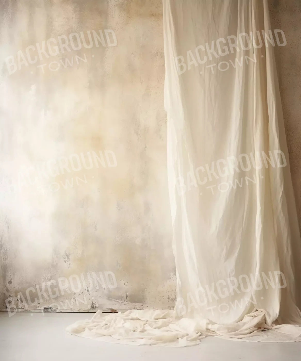 Plaster Wall With Curtain I 10X12 Ultracloth ( 120 X 144 Inch ) Backdrop