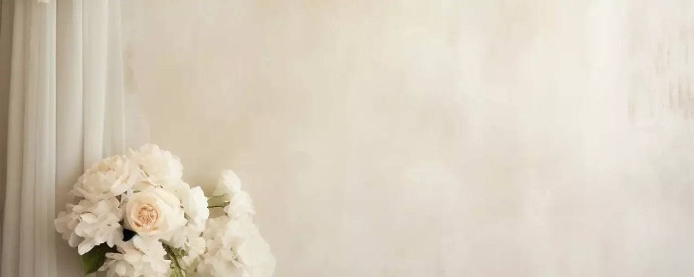 Plaster Wall With Florals 20’X8’ Ultracloth (240 X 96 Inch) Backdrop