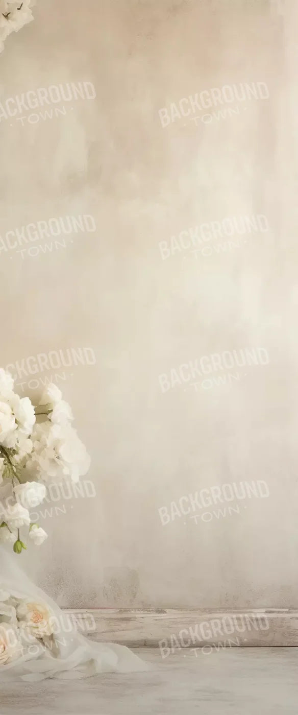 Plaster Wall With Florals 5’X12’ Ultracloth For Westcott X-Drop (60 X 144 Inch) Backdrop