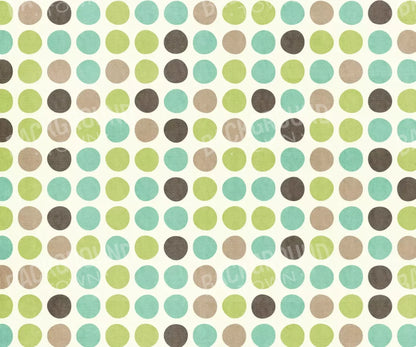 Polka Pistachio 5’X4’2’ Fleece (60 X 50 Inch) Backdrop